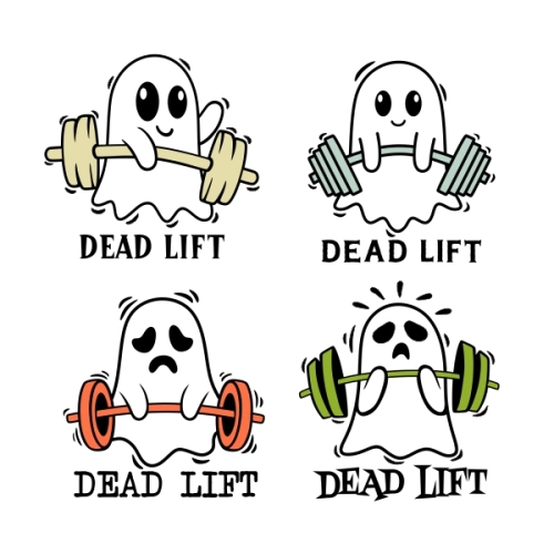 Dead Lift Workout Ghost Weights SVG Design Apex